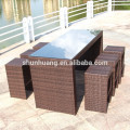 Popular outdoor furniture garden bar sets poly rattan wicker chairs